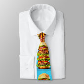 Cravate de hamburger géant bleu (Attaché)
