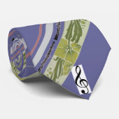 Cravate de hautbois avec le motif vert de feuille (Roulé)