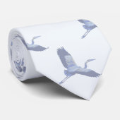 Cravate de Héron Bleu pour Femmes et Hommes (Roulé)