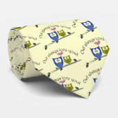 Cravate De hibou amour toujours vous ! (Roulé)