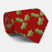 Cravate de houx de Noël (Roulé)