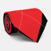 Cravate de Jacquard rouge et noir (Roulé)