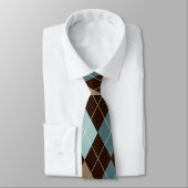Cravate de Jacquards design bleu/Brown (Attaché)