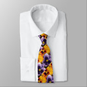 cravate de jardin fleuri "Pansy 3" (Attaché)