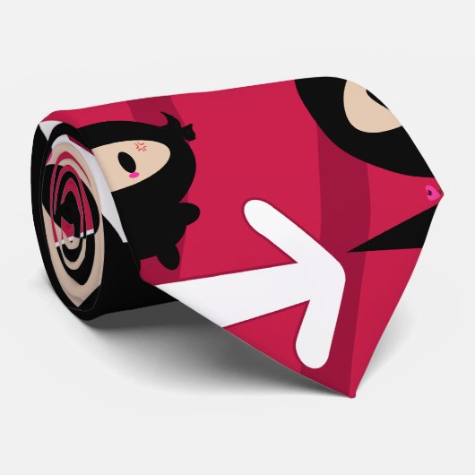 Cravate de Kawaii Ninja (Roulé)