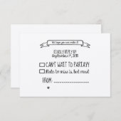 Cravate de la carte Knot RSVP (Devant / Derrière)