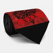 Cravate de la cravate des hommes, coeur rouge sur (Roulé)
