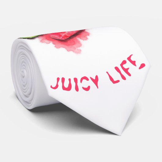 Cravate de la fête de la pastèque - Texte personna (Roulé)