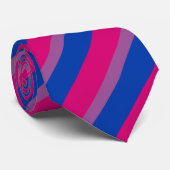 Cravate de la fierté bisexuelle (Roulé)
