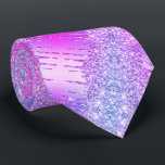 Cravate de la Parties scintillant Purple Pink Neon<br><div class="desc">Purple rose Neon Parties scintillant brillante Lecteurs étincelants Chic moderne Party Necktie - Ajouter votre texte unique / nom - Faire votre cadeau spécial - Redimensionner et déplacer ou supprimer et ajouter du texte / des éléments avec outil de personnalisation. Conception par MIGNED. Veuillez voir mes autres projets. Vous pouvez...</div>