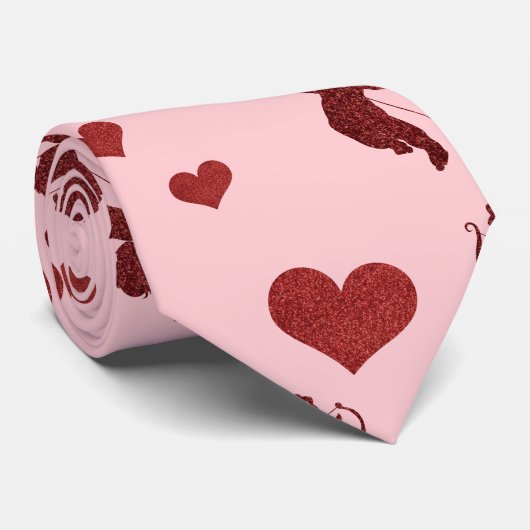 Cravate de la Saint-Valentin pour hommes (Roulé)