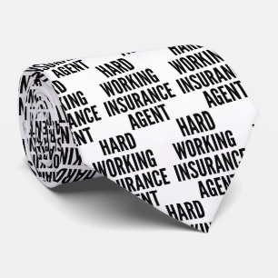 Cravate de l'agent d'assurance de travail