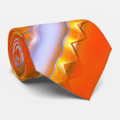 Cravate De larges rayures dans la glace à la dentelle oran (Roulé)