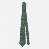 Cravate de l'avion Armani Rouge sur Forest Green (Devant)