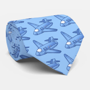 Cravate de l'avion bleu clair