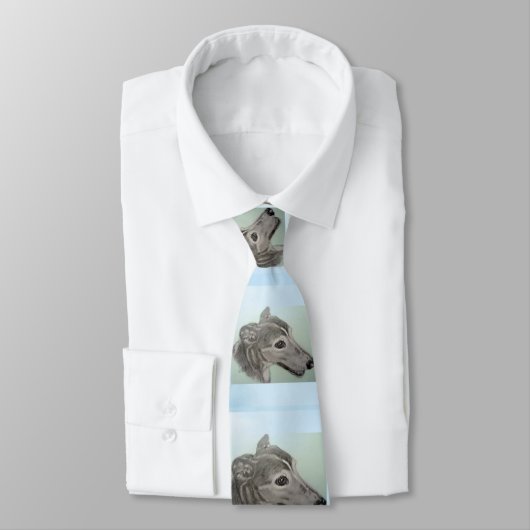 Cravate de lévrier avec des illustrations (Attaché)