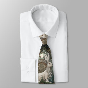 Cravate de lièvre céleste, Design céleste vert