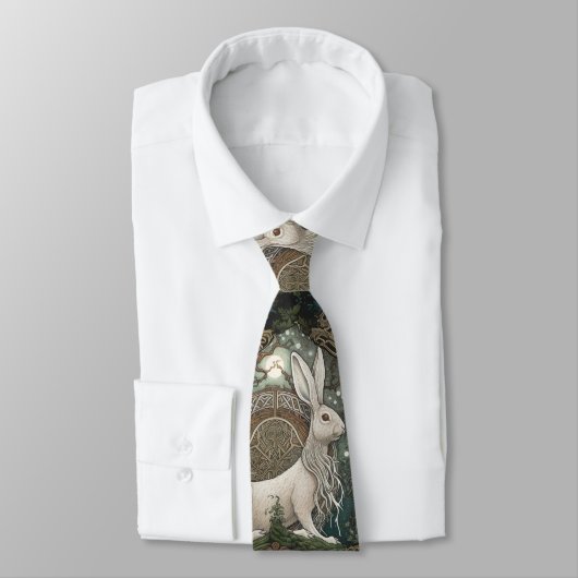 Cravate de lièvre céleste, Design céleste vert (Attaché)