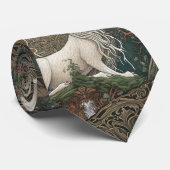 Cravate de lièvre céleste, Design céleste vert (Roulé)