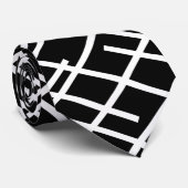 Cravate de lignes noir et blanc (Roulé)