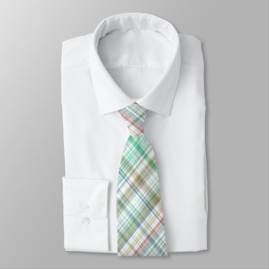 Cravate de l'Motif à plaid multicolore brillant (Attaché)