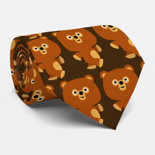 Cravate de l'ours de dessin assertif mignon (Roulé)