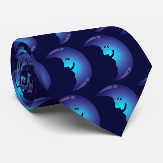 Cravate de lune bleue (Roulé)