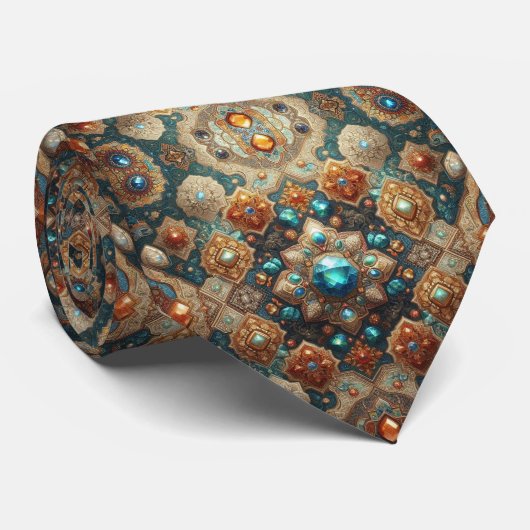 Cravate de luxe de style persan designer | Fausse (Roulé)