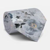 Cravate de Mariage bleu Dusty (Roulé)