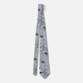 Cravate de Mariage bleu Dusty (Dos)
