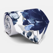 Cravate de mariage Marine Poppy & Peony Garden (Roulé)