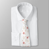 Cravate de Mariage rose floral Groom (Attaché)