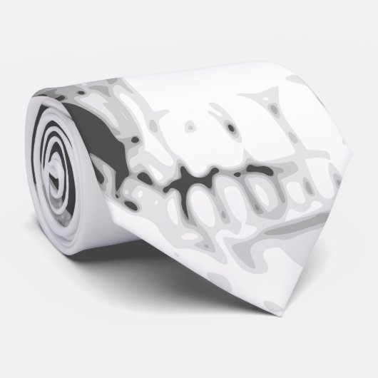 Cravate de méta et de crâne blanc mort (Roulé)