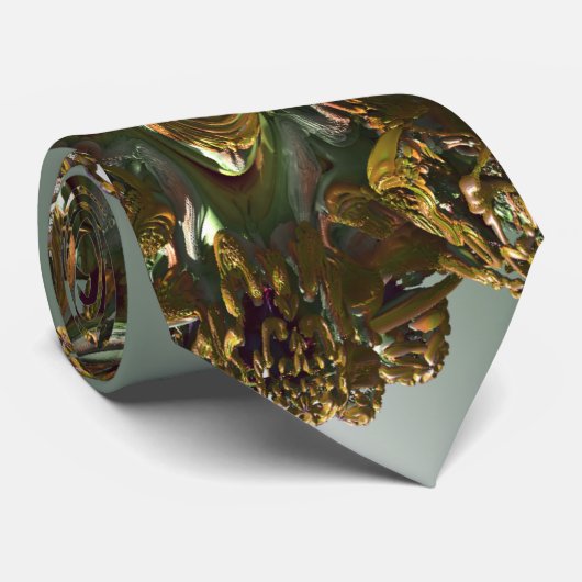 Cravate de météorite fractale 3D Sci fi futuriste (Roulé)