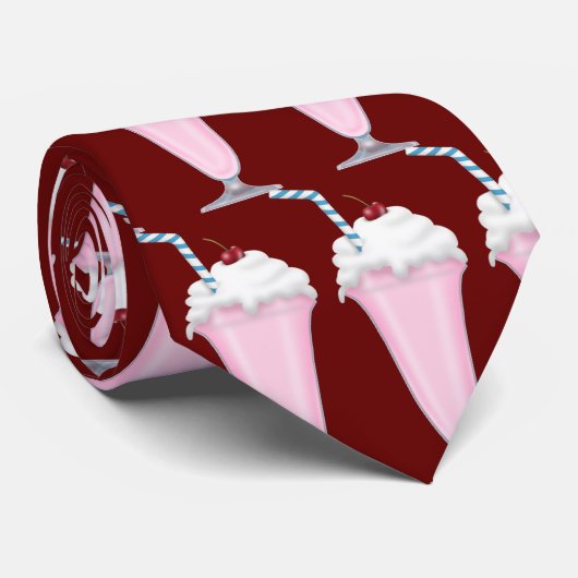 Cravate de milkshake de fraise (Roulé)