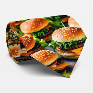 Cravate de mini-hamburger - Cravate d'amatrice