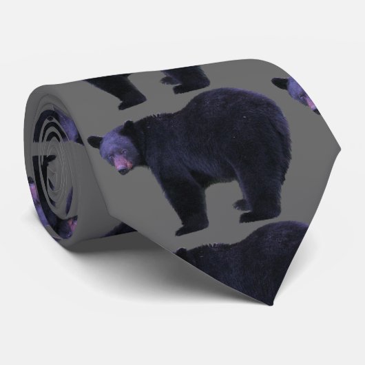 Cravate de mode de l'ours noir (Roulé)