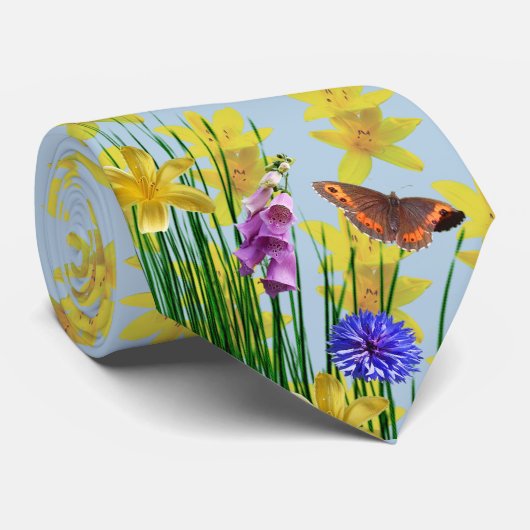 Cravate de mode Printemps en Poudre Bleu (Roulé)