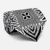 Cravate de mode Tribaliste Black White (Roulé)