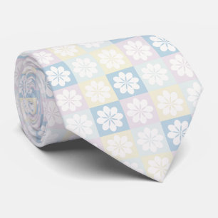 Cravate de modèle floral géométrique rétro