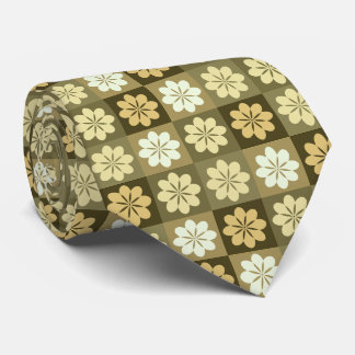 Cravate de modèle floral géométrique rétro