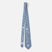 Cravate de monogramme à fleurs bleues Dusty (Dos)