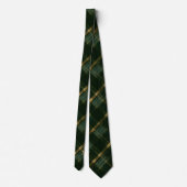 Cravate de monogramme doré vert Noël (Dos)