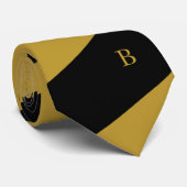 Cravate de monogramme noir or (Roulé)