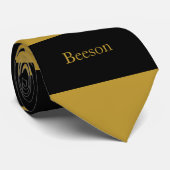 Cravate de monogrammes pour bandes d'or noir (Roulé)