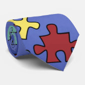 Cravate de morceaux de puzzle de sensibilisation (Roulé)