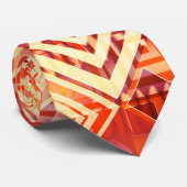 Cravate de Motif Abstrait géométrique d'origine (Roulé)