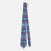 Cravate de Motif bleu Mandala (Devant)