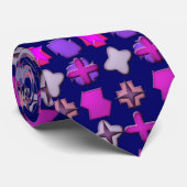 Cravate de Motif bleu violet rose (Roulé)