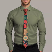 Cravate de Motif circulaire multicolore